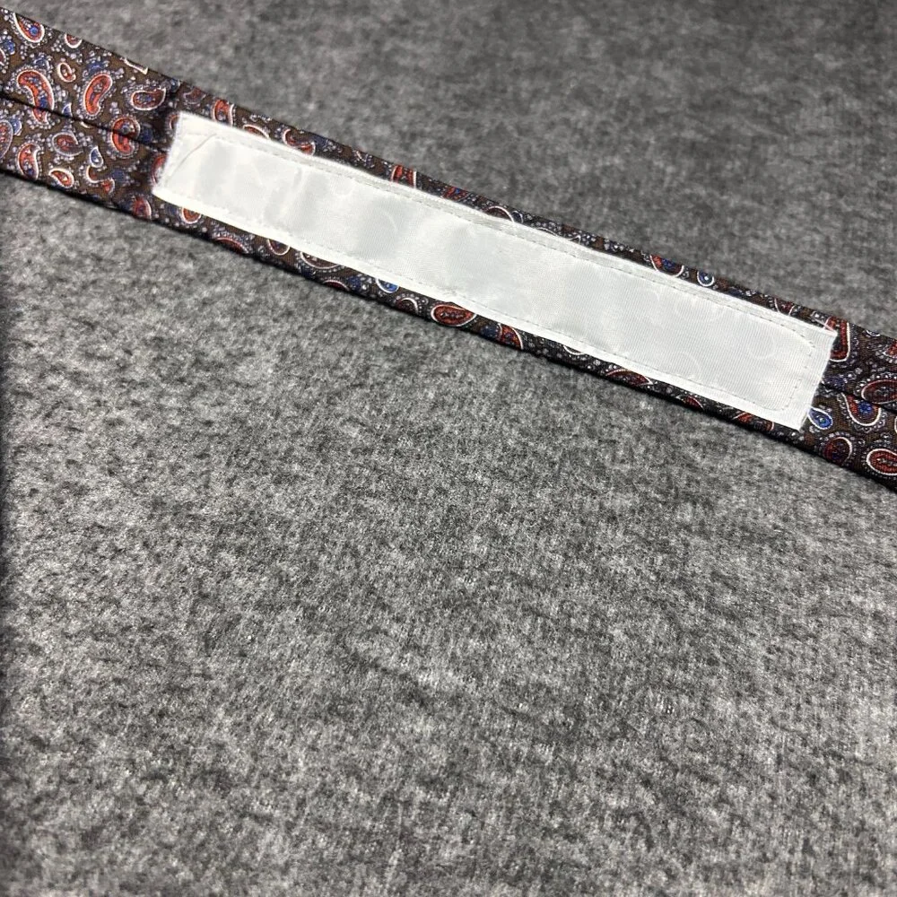 Vintage Briar Pride of England Brown‎ Paisley Preppy Neck Tie Rhodia